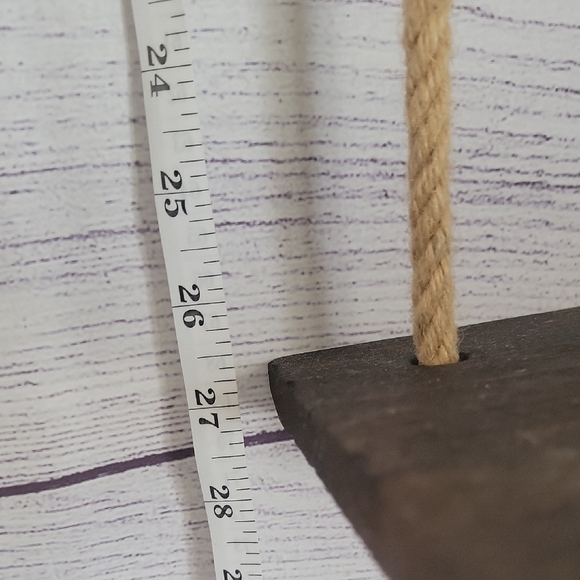 Rustic Hanging Rope Shelf - Picture 2 of 3